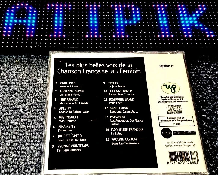 👑 Cd As Melhores Vozes Da Canção Francesa Feminina - Importação 🎤 – photo 2